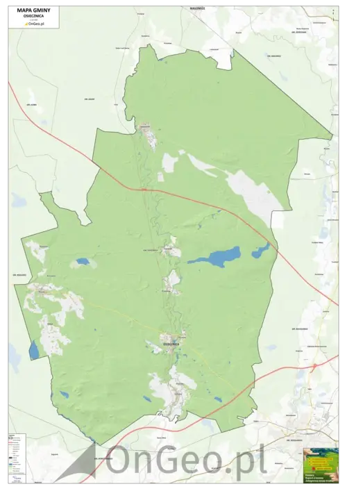 Mapa gminy Osiecznica